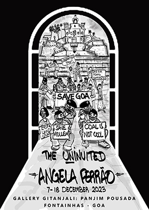 Angela Ferrão Exhibition poster: "The Uninvited" (Design by Fernando Velho)