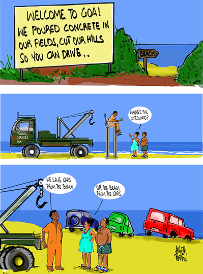 "In goa you're an amphibian" by Angela Ferrão (2022)