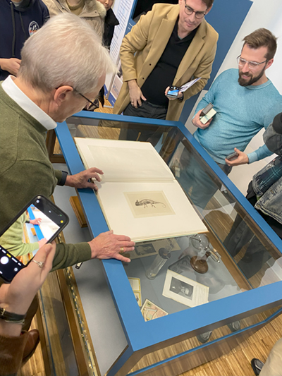 Roentgen museum in Wurzburg looking at original X-ray images from various animals and objects. Courtesy Sam Rubin.