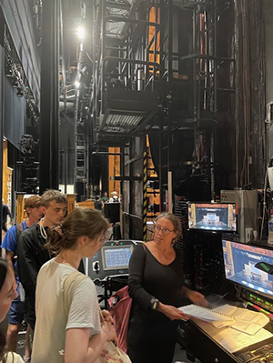 During the W&M summer program in Montpellier, France, students got a backstage tour of the historic Opéra-Comédie. (Courtesy photo)