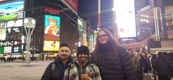 Whitaker explored Sapporo with Colten Adkins '28 and Ryan Dougan '27. (Courtesy photo)