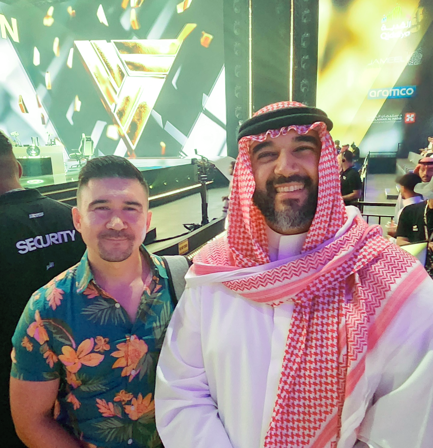 Jordan Whitaker with His Royal Highness, Prince Faisal bin Bandar bin Sultan Al Saud, Chairman of the Saudi Esports Federation, Vice Chairman of Savvy Games Group, and President of the International Esports Federation at the 2024 Esports World Cup. (Courtesy photo)
