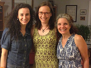 Photo L-R: Luanna Martins M.A. ‘12, Chance and Pam Eddy. Courtesy photo.