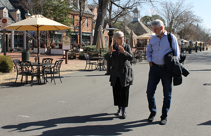 Longo and Tierney walking on DoG Street