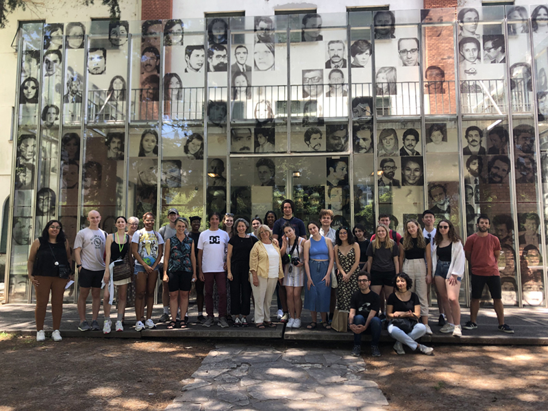 The group in front of Museum and Site of Memory ESMA (Photo credit: Silvia Tandeciarz)