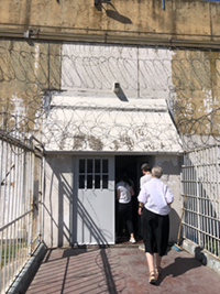 Arriving at Cell Block 4 in a maximum security prison located in Florencio Varela, on the outskirts of Buenos Aires (Photo credit: Silvia Tandeciarz