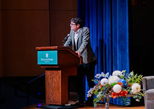 Professor Marcus Holmes introduces the Symposium (Photo: Ryan Goodman)