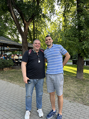 Sasha Prokhorov and Laimis Kisielius in Vilnius (Photo by Nick Vasquez)
