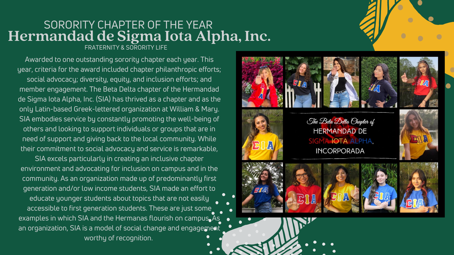 Sorority Chapter of the Year