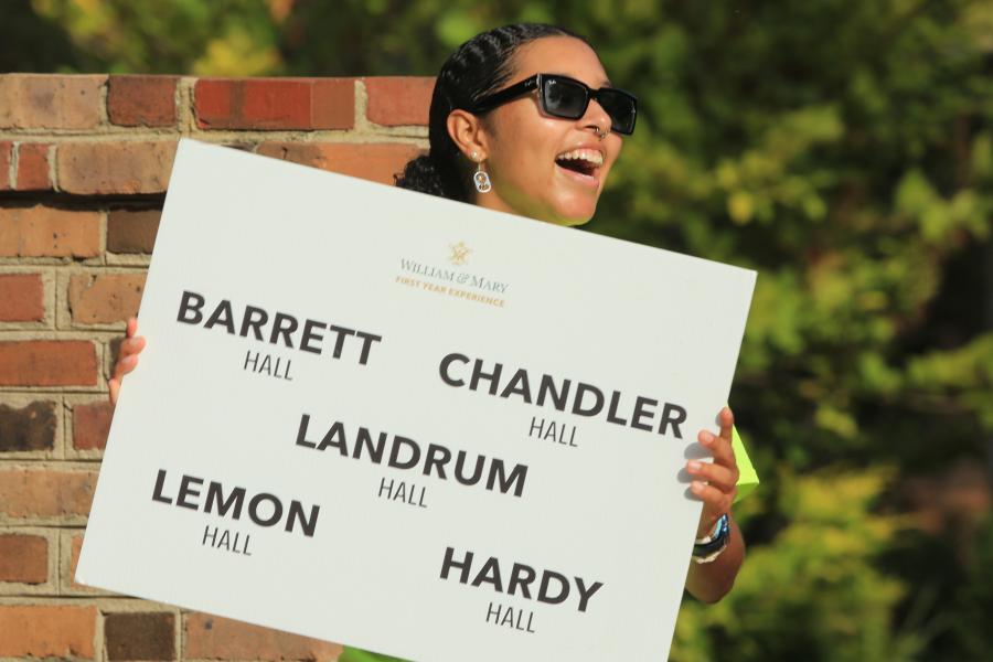 Orientation Aides were stationed around campus to help with those that needed additional guidance.