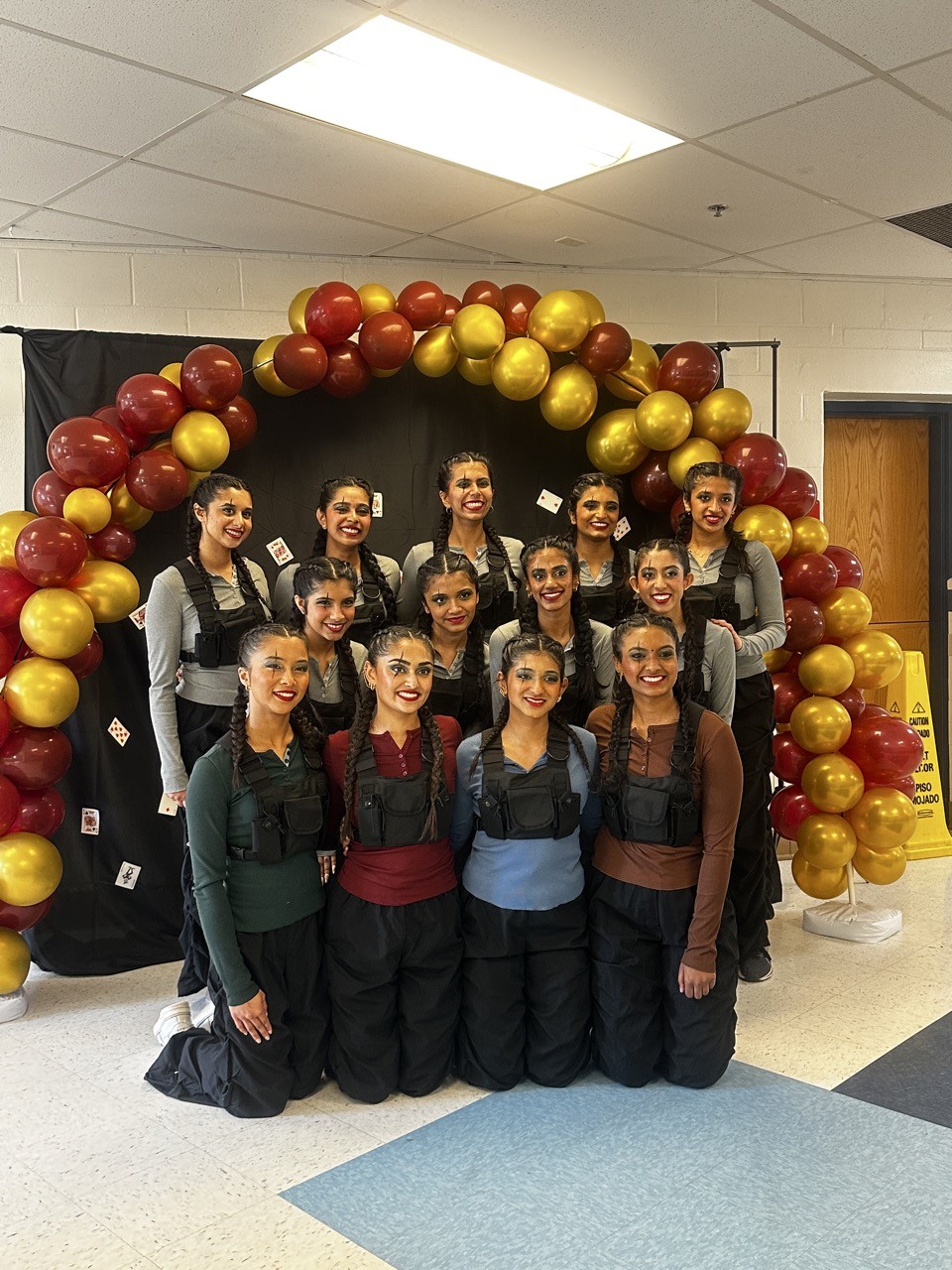 NDDL team poses in costuming for their interpretation for The Maze Runner. (Photo courtesy of Himani Ravva ‘28) 
