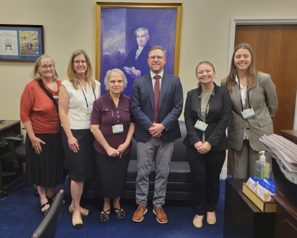 Sydney Hintz ‘26, second from the right, lobbying