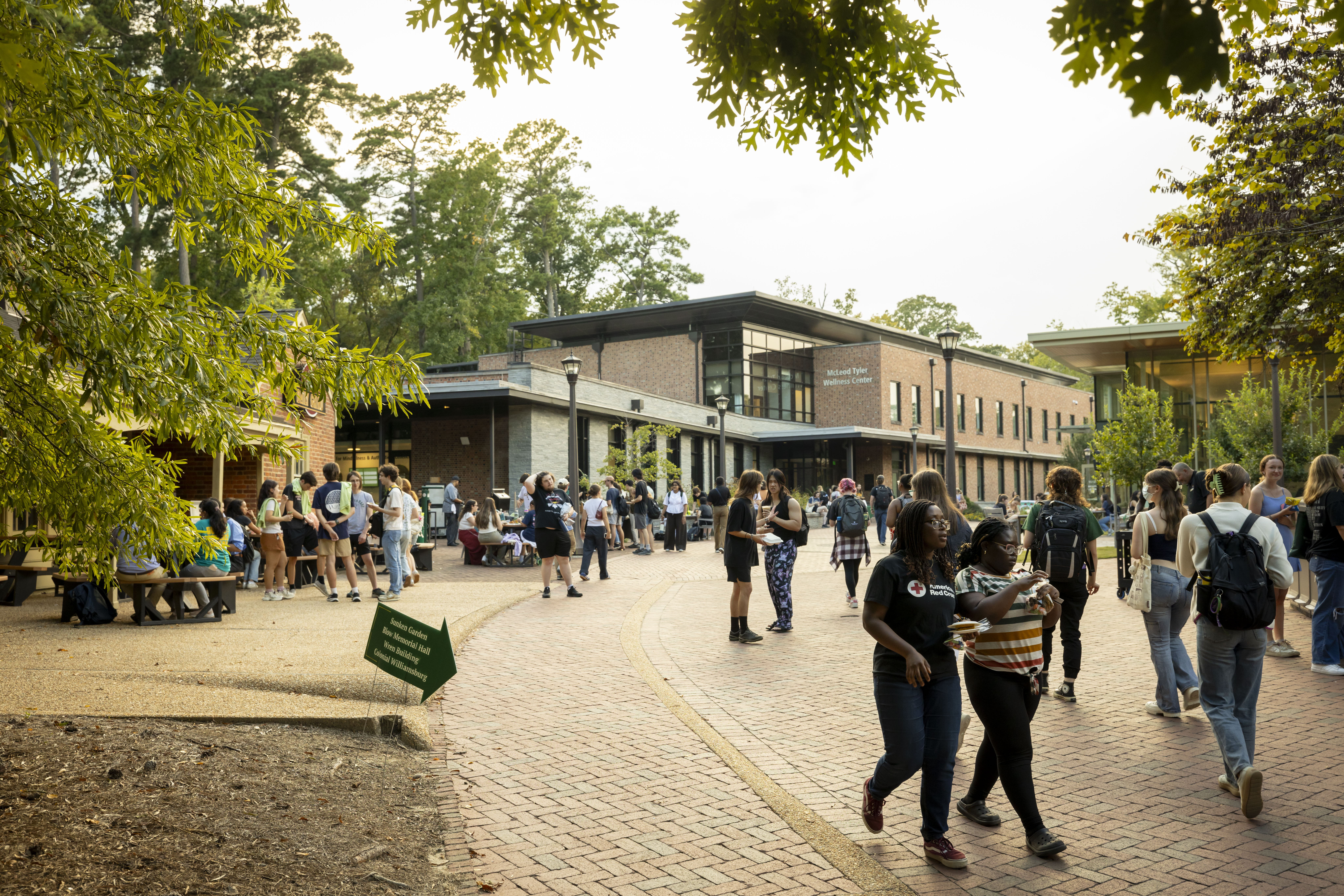 The Student Life Neighborhood is bustling with activity during the first few weeks of a new semester. (Photo by Timothy D. Sofranko, courtesy of University Marketing)