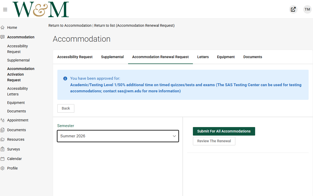 Accommodation Activation Step 4