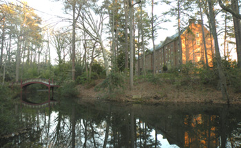 photo of Landrum Hall and Crim Dell courtesy of John F. Kirn, III.