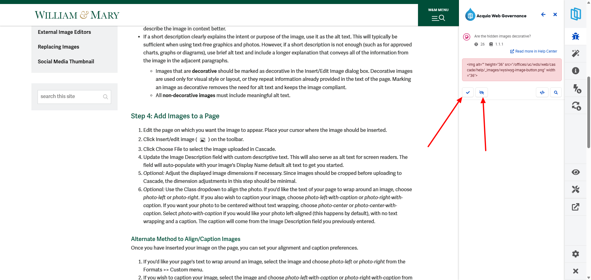 Screenshot 5: Select "Mark as Fixed" or "Mark as Ignored" in the browser extension.
