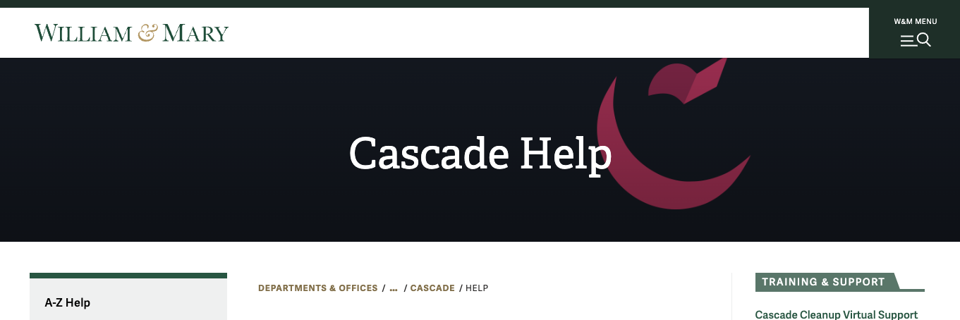 Example of a small banner with a centered heading