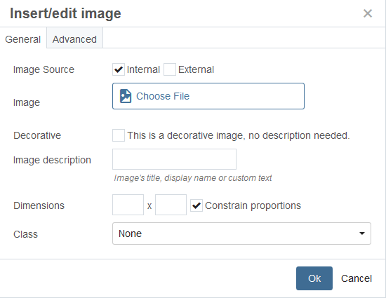 Insert/edit image dialog