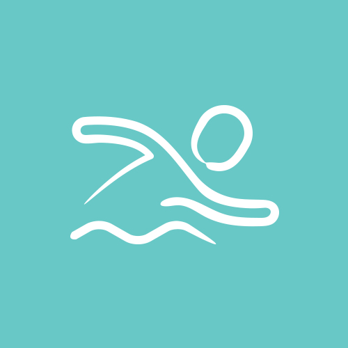 Icon of a swimmer in water