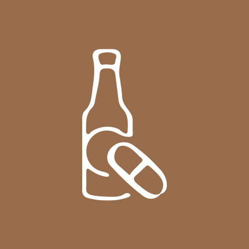 Icon of a bottle and pill