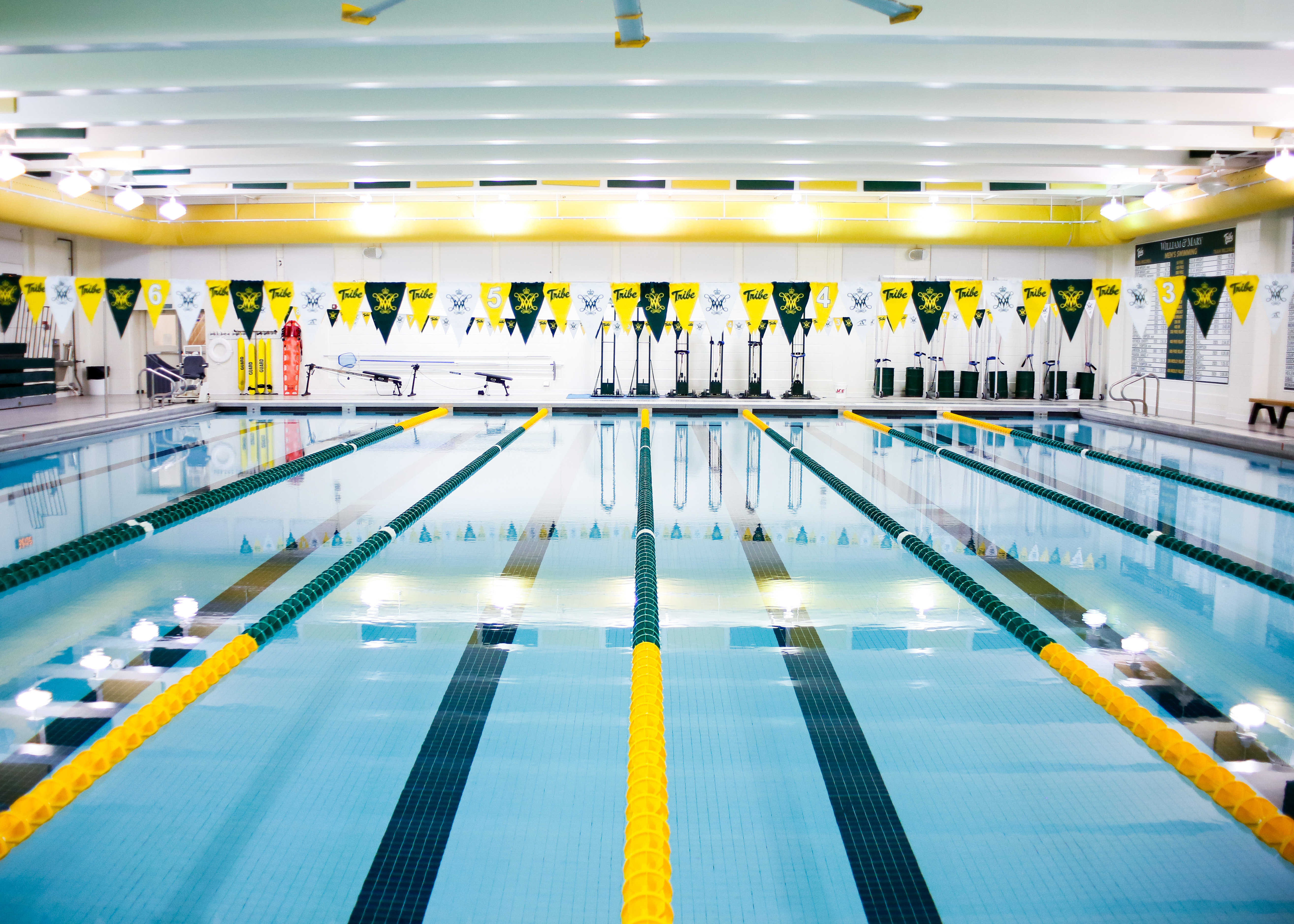 image shows the 8 lane 25 yard pool at the Bee McLeod Recreation Center
