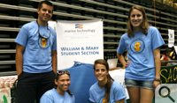 Officers of the student section of the Marine Technology Society at William & Mary 