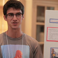 Student presenting at Focus on Undergraduate Research Week