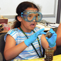 student at the 2011 VISTA summer science camp