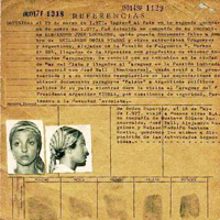 1977 police record of the capture of Dora Marta Landi