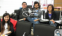 Drone Goals was made up of (from left) Mackenzie Morrow Foster ’17, Jose Acuna ’17, Nick Rance 17 and Shennie Yao.