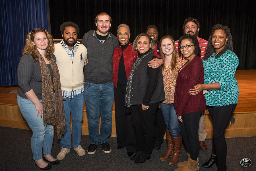 Dr. Johnnetta B. Cole with audience members