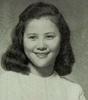 Beatrice in the Punuoha School Yearbook her senior year, 1949
