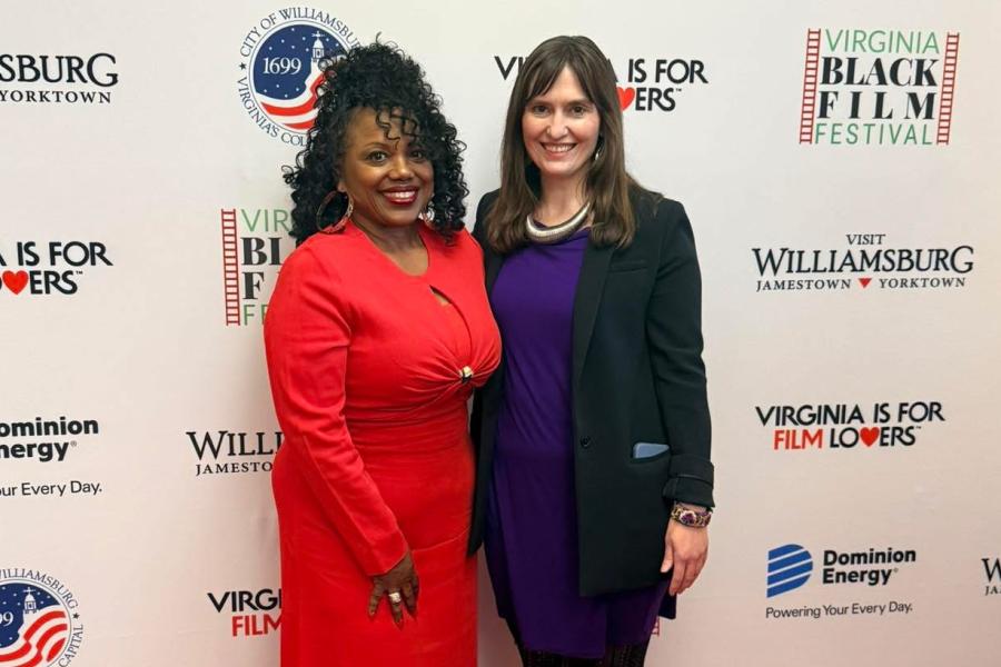 Film director Jacqueline Bridgeforth Williams and W&M faculty member Amy Quark attended the 2026 Virginia Black Film Festival.