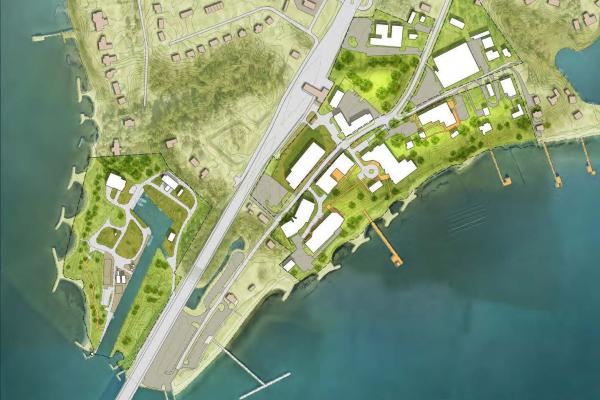 Topographic map of the Gloucester Point campus in 2025.