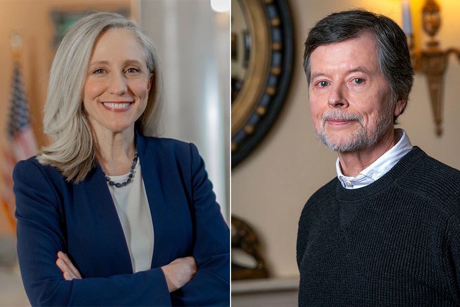 Abigail Spanberger and Ken Burns