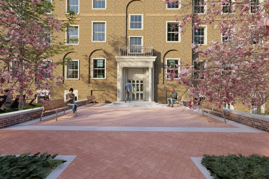 A rendering of Old Dominion in spring. (Courtesy of VMDO Architects)