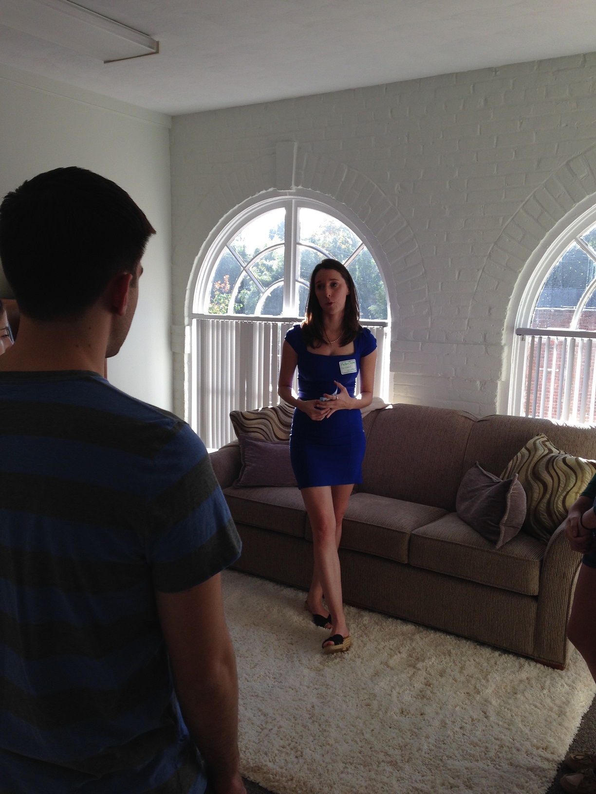 Mallory Tucker shows guests the Haven