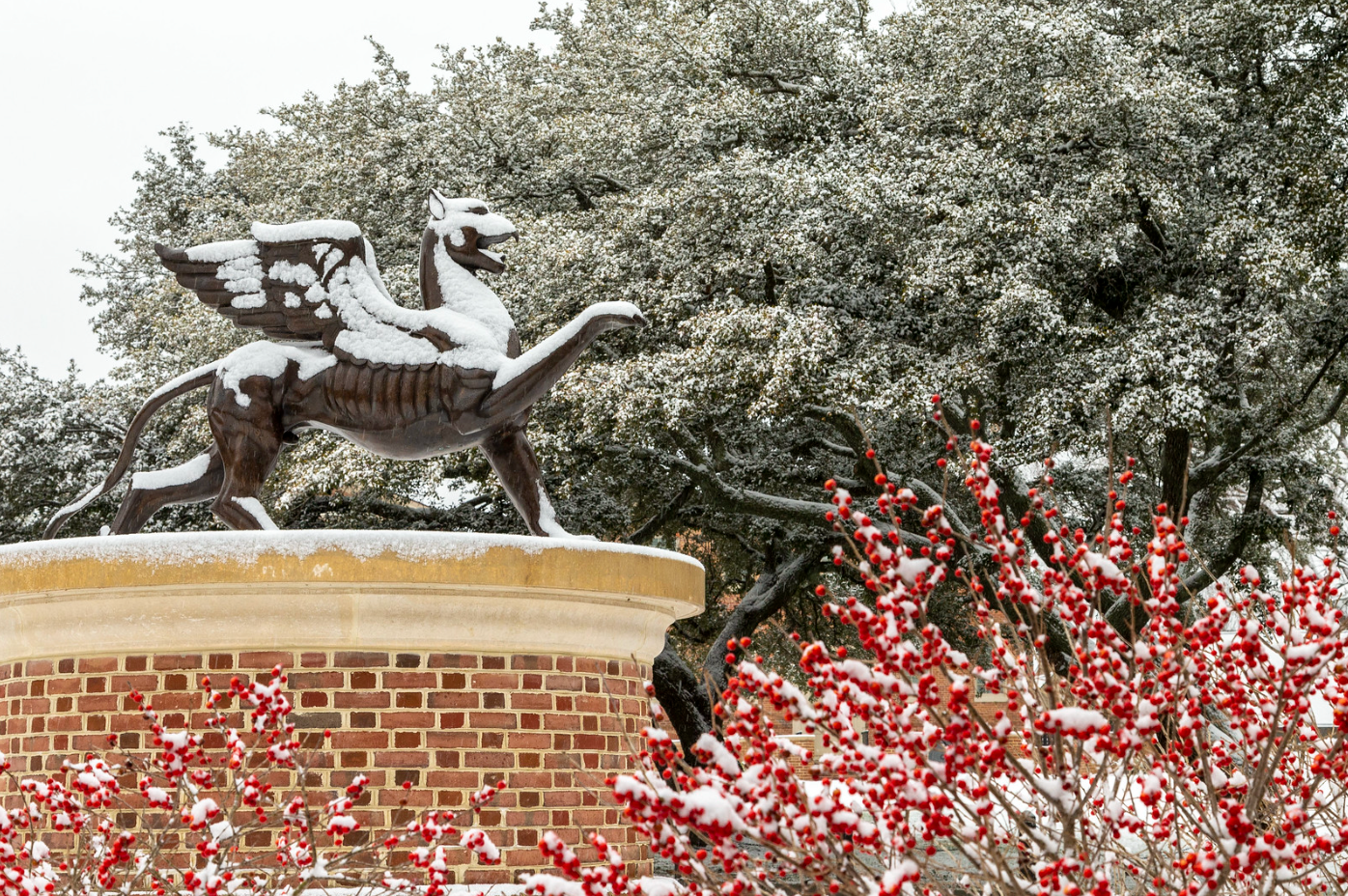 griffin_statue_snow