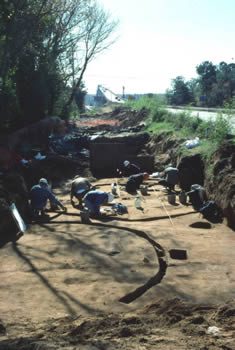 Excavation of Civil War-era encampment along Route 17 in Gloucester Point, Virginia.