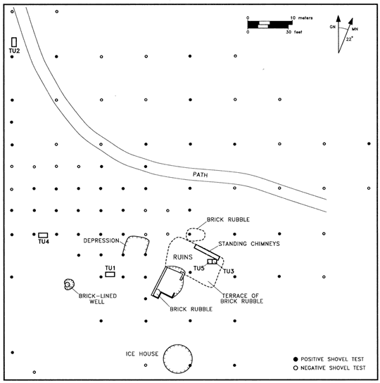 Detailed map of the site