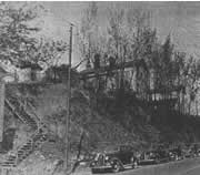 Houses at 100 and 101 Front Street in 1941 (view from North Main Street) (from Register 1941:A3)