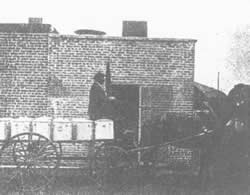 Privies with removable pails were regularly collected by a scavenger or 'slop' wagon 