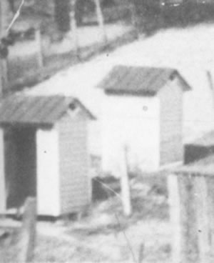 An early twentieth-century photograph of privies in Schoolfield village suggests the appearance of yards at the Front Street sites. Properties in both neighborhoods had longer backyards, with privies located at the far end.