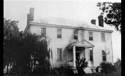 A more recent view of Weston (perhaps 1930s) shows a small staircase leading to a porch along the east side of the house. (from Judge Robertson collection, Virginia Department of Historic Resources)