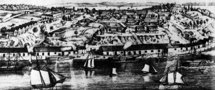 Busy City Point waterfront in 1865 (courtesy Library of Congress).