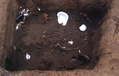 Taken before the feature was fully excavated.