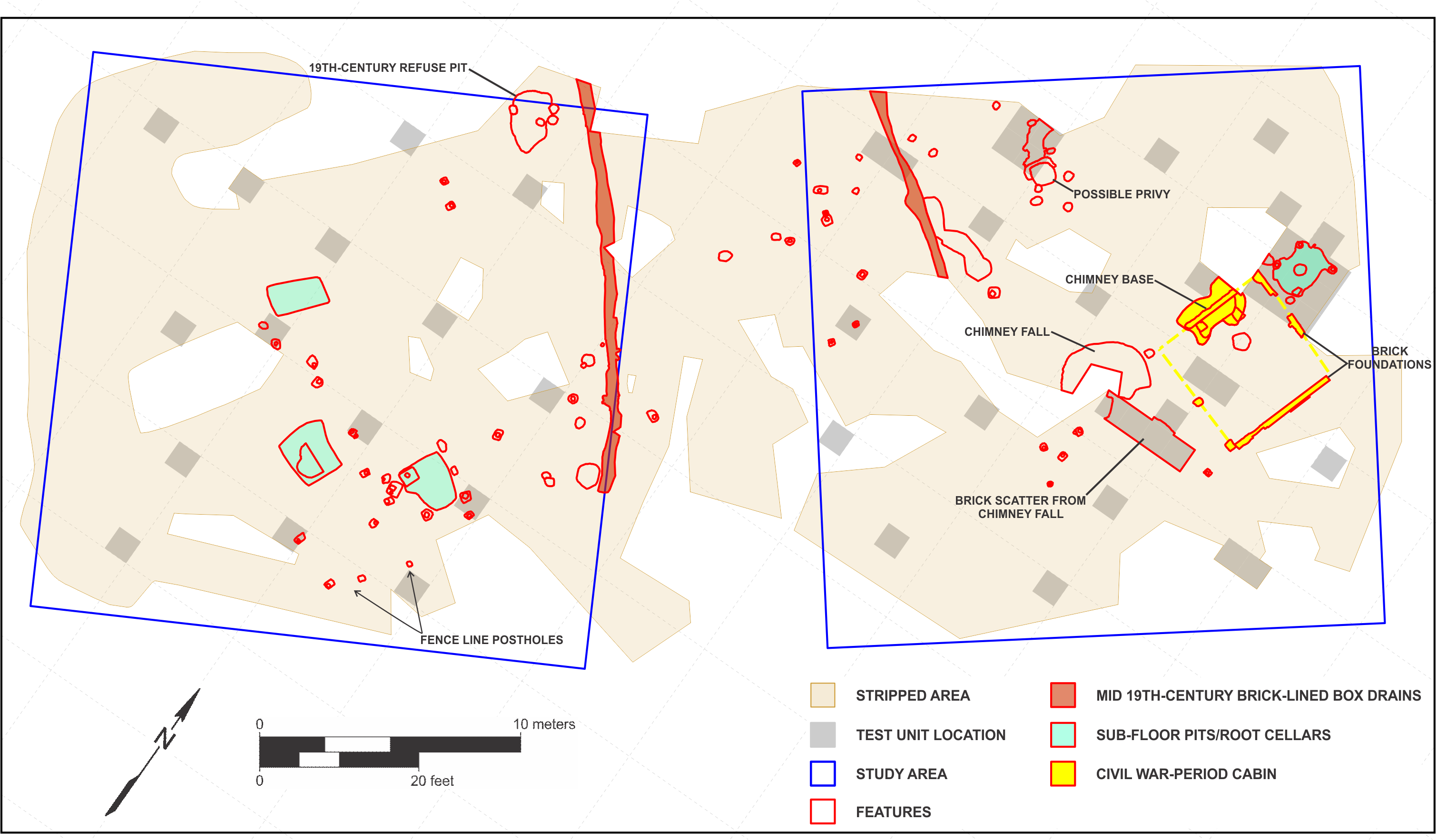Plan of open area excavation.