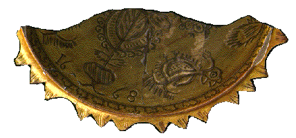 English earthenware dish with incised slip decoration and 1668 date