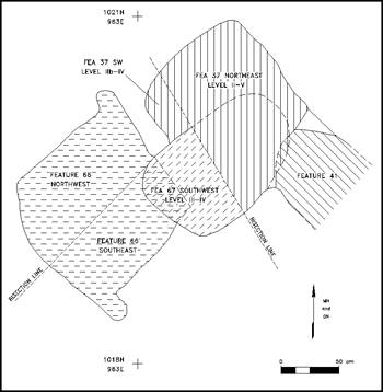 Hearth-front pits in Structure 2