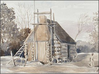 Slave cabin near Williamsburg, 1859.